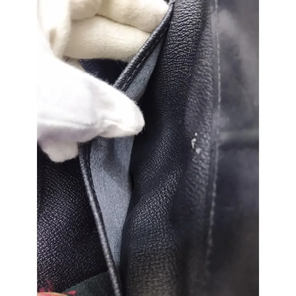 Dooney & Bourke Black Leather Double Handles Shoulder Bag - VTG Made in USA